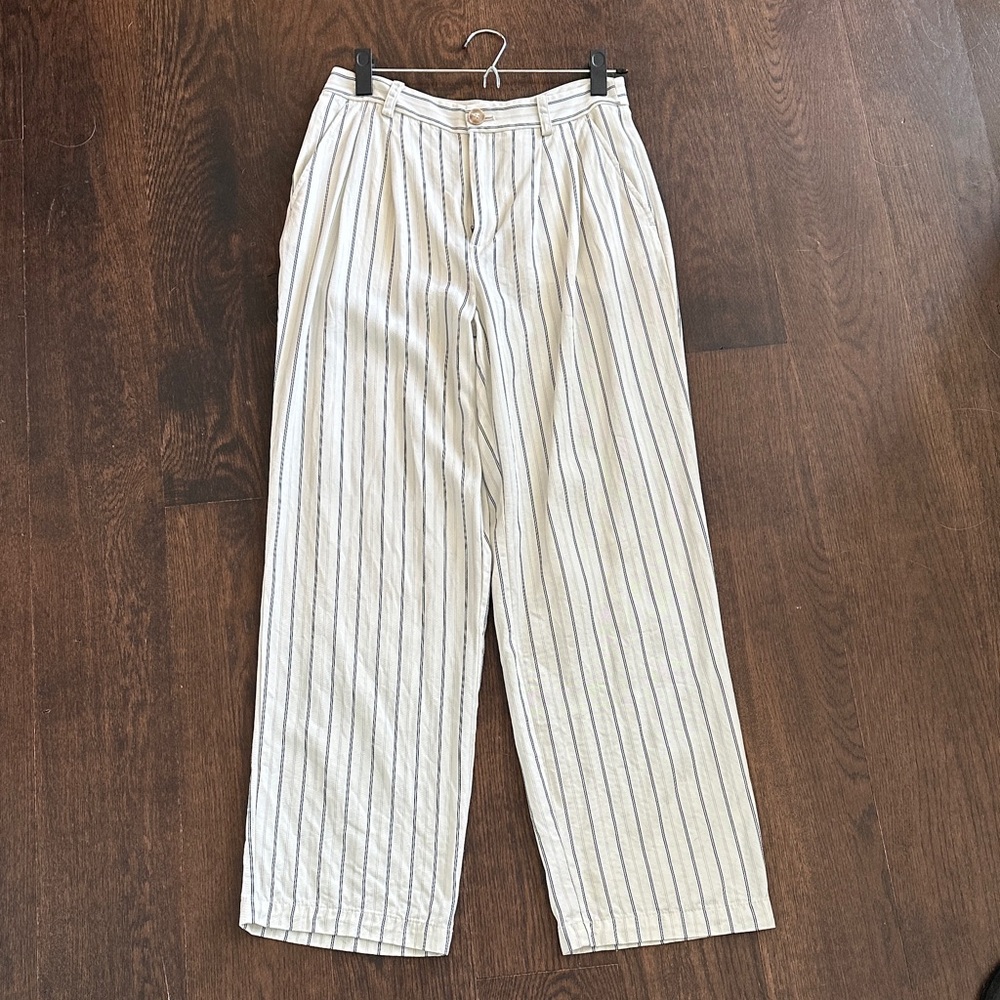 LOFT Cream Striped Women’s Chinos